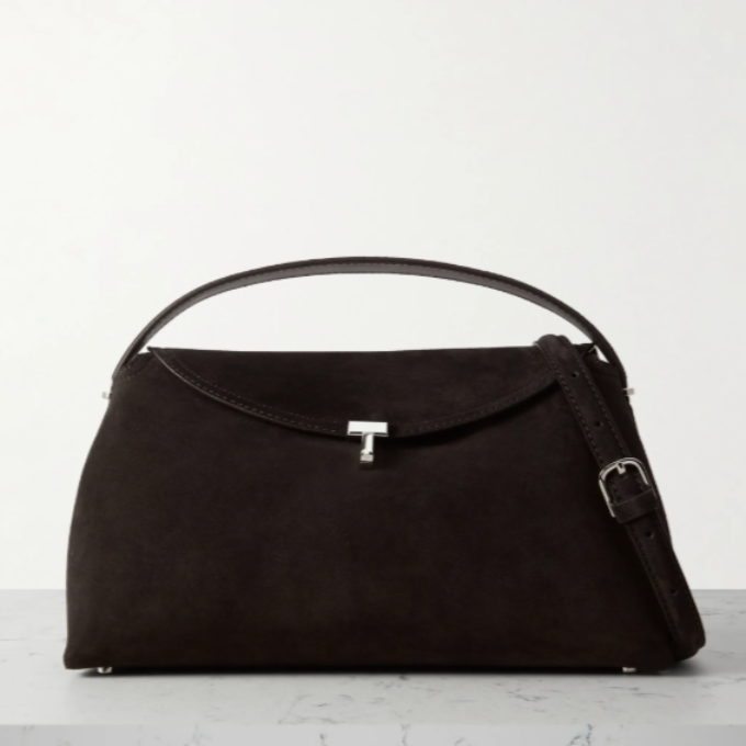 Toteme T-Lock Medium Bag - Dark Brown