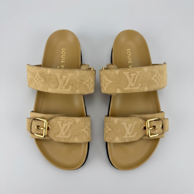 Louis Vuitton Bom Dia Mules - Beige
