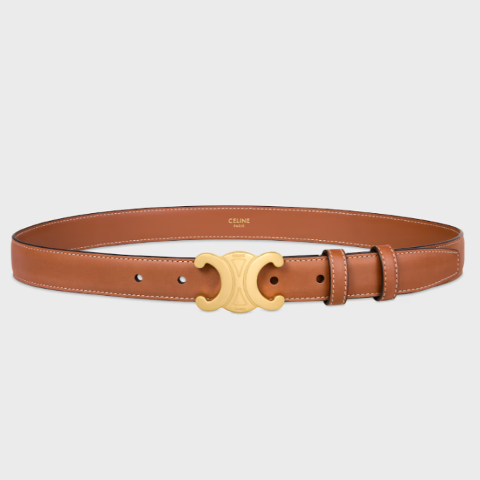 Celine Triomphe Belt 25mm - Tan