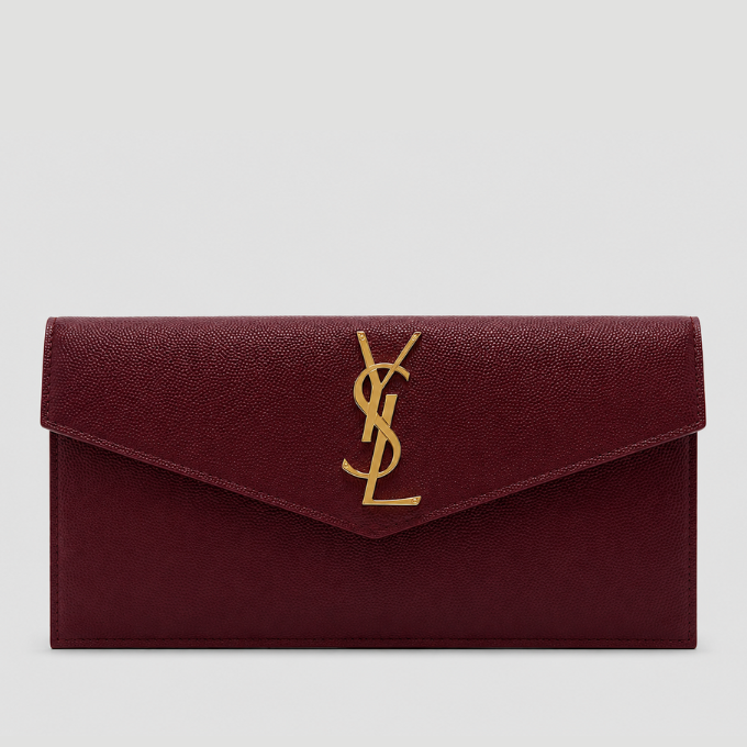 Saint Laurent Uptown Clutch - Burgundy