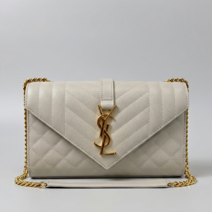 Saint Laurent Envelope Small Bag - White