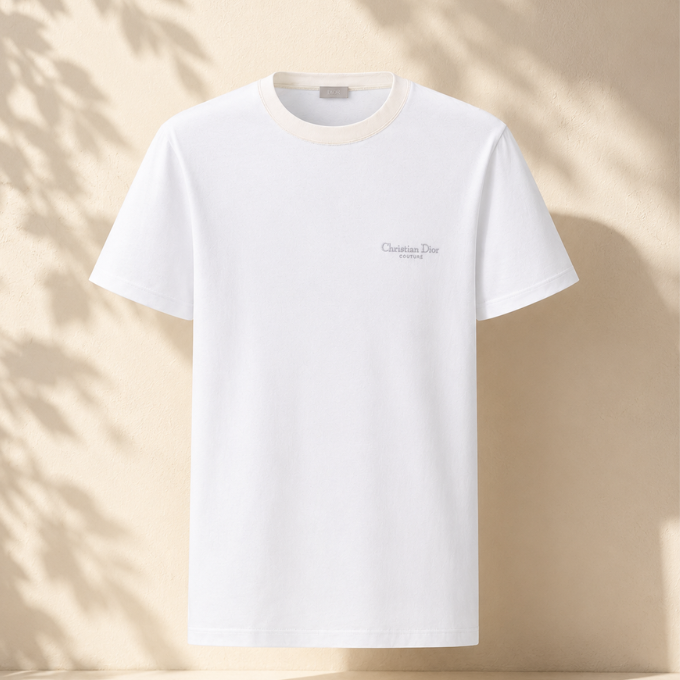 Christian Dior Embroidery T-shirt - White