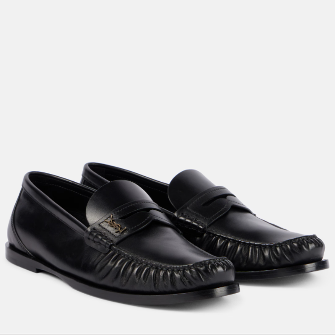 Saint Laurent Penny Loafers Black