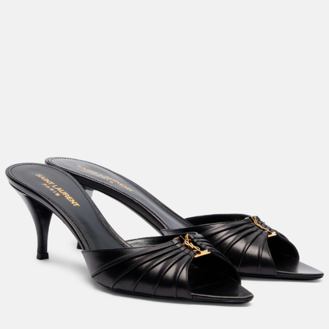 Saint Laurent Babylone Mules 60 - Black