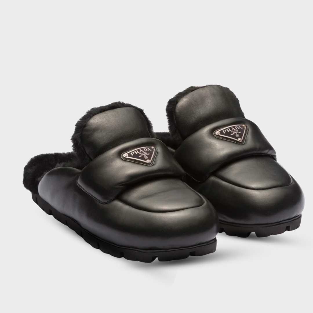 PRADA Soft Padded Mules - Negru