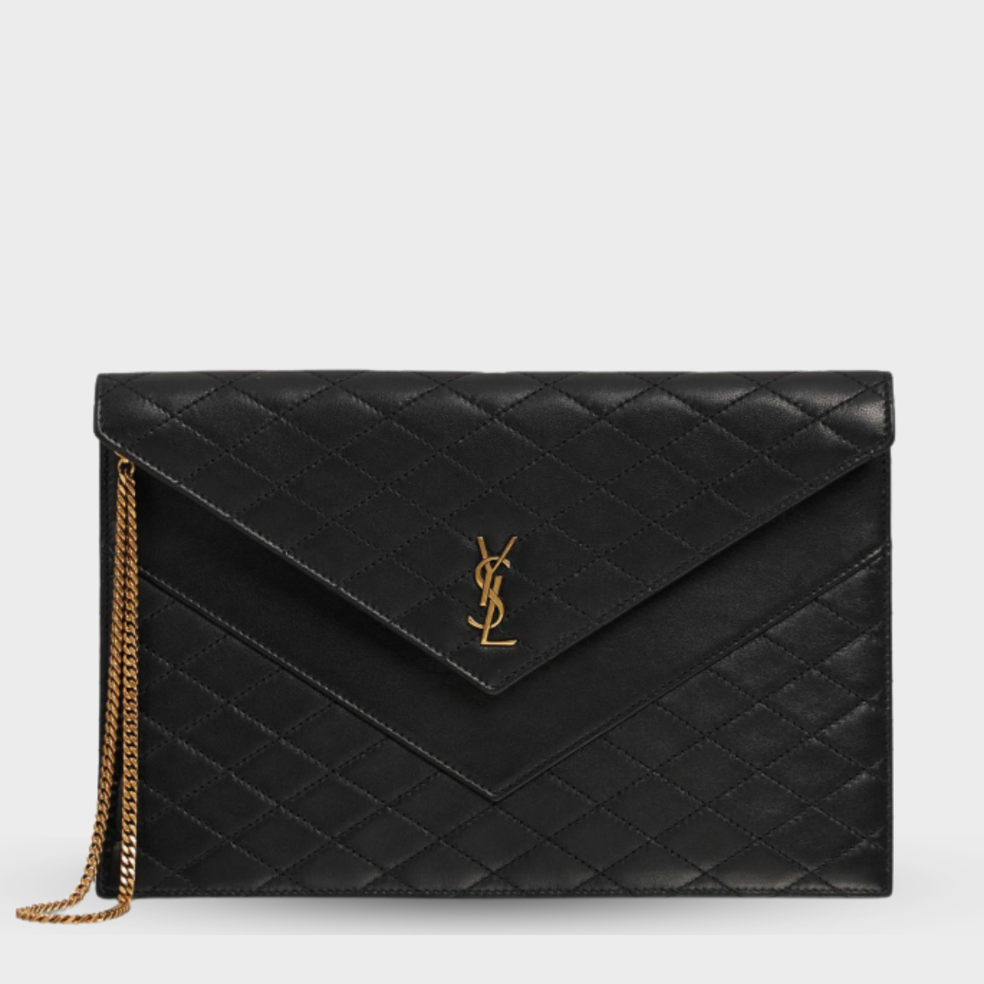 Saint Laurent Gaby Flat Clutch - Negru