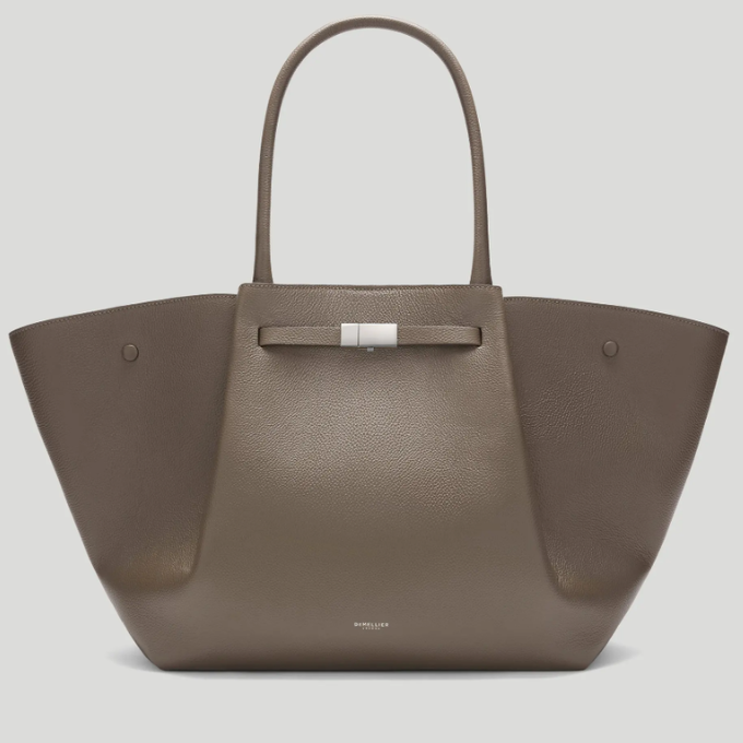 DEMELLIER The New York Bag Large - Dark Taupe
