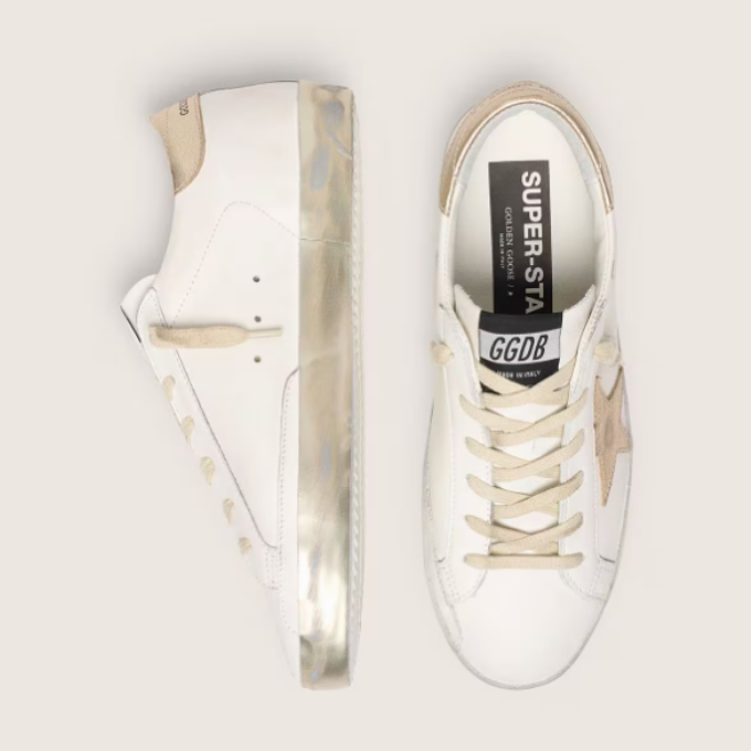 Golden Goose Super Star Sneakers - White&Gold