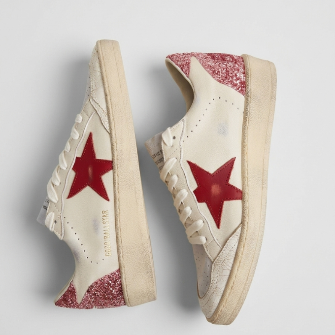 Golden Goose Super-Star - White&Burgundy