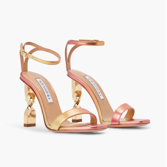 Aquazzura Firenze Twist Sandals - Sunrise