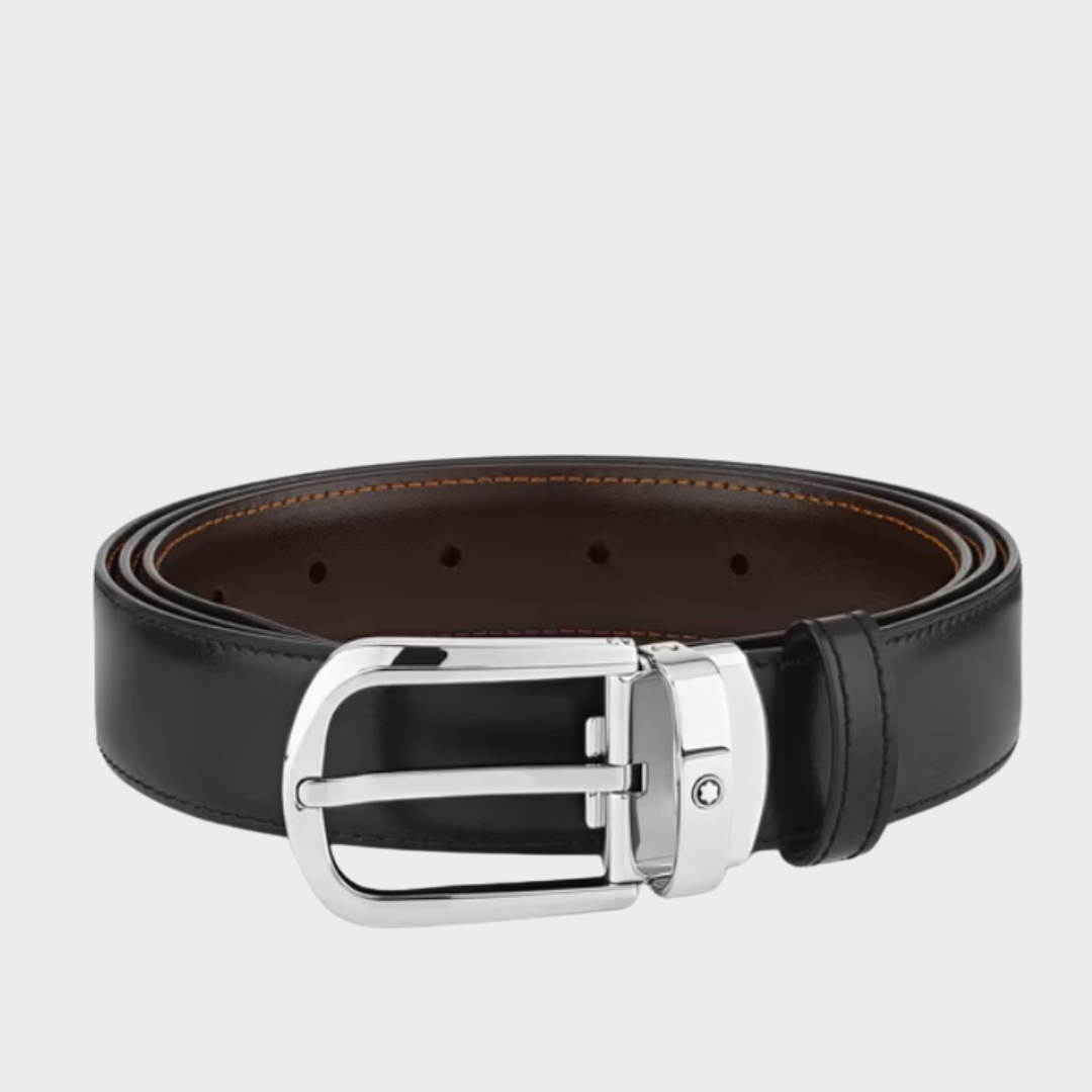 Montblanc Revesible Belt - Negru&Maro