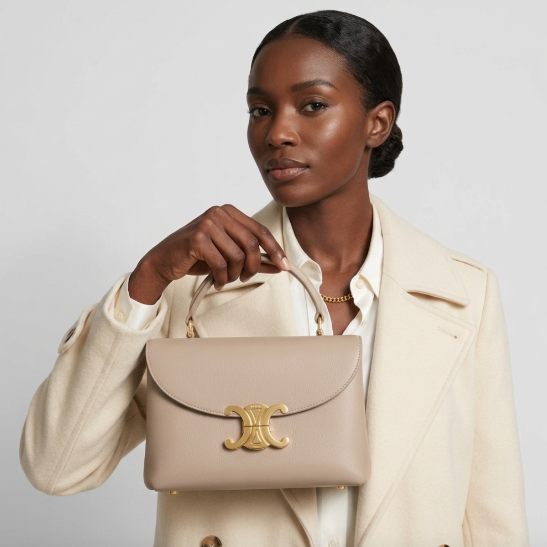 CELINE Teen Nino Bag - Bej Nisipiu