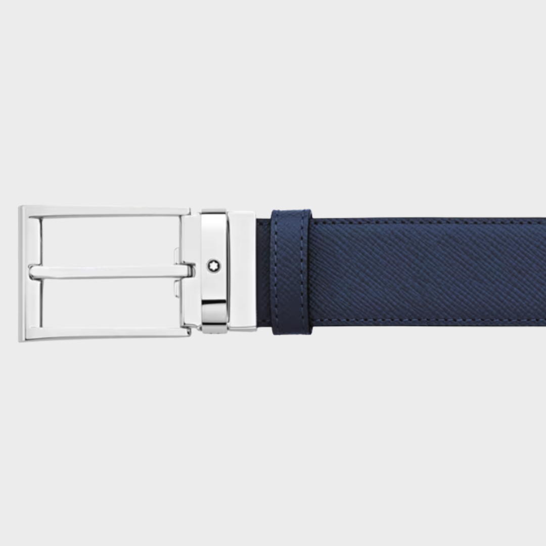 Montblanc Reversible Belt - Negru&Albastru