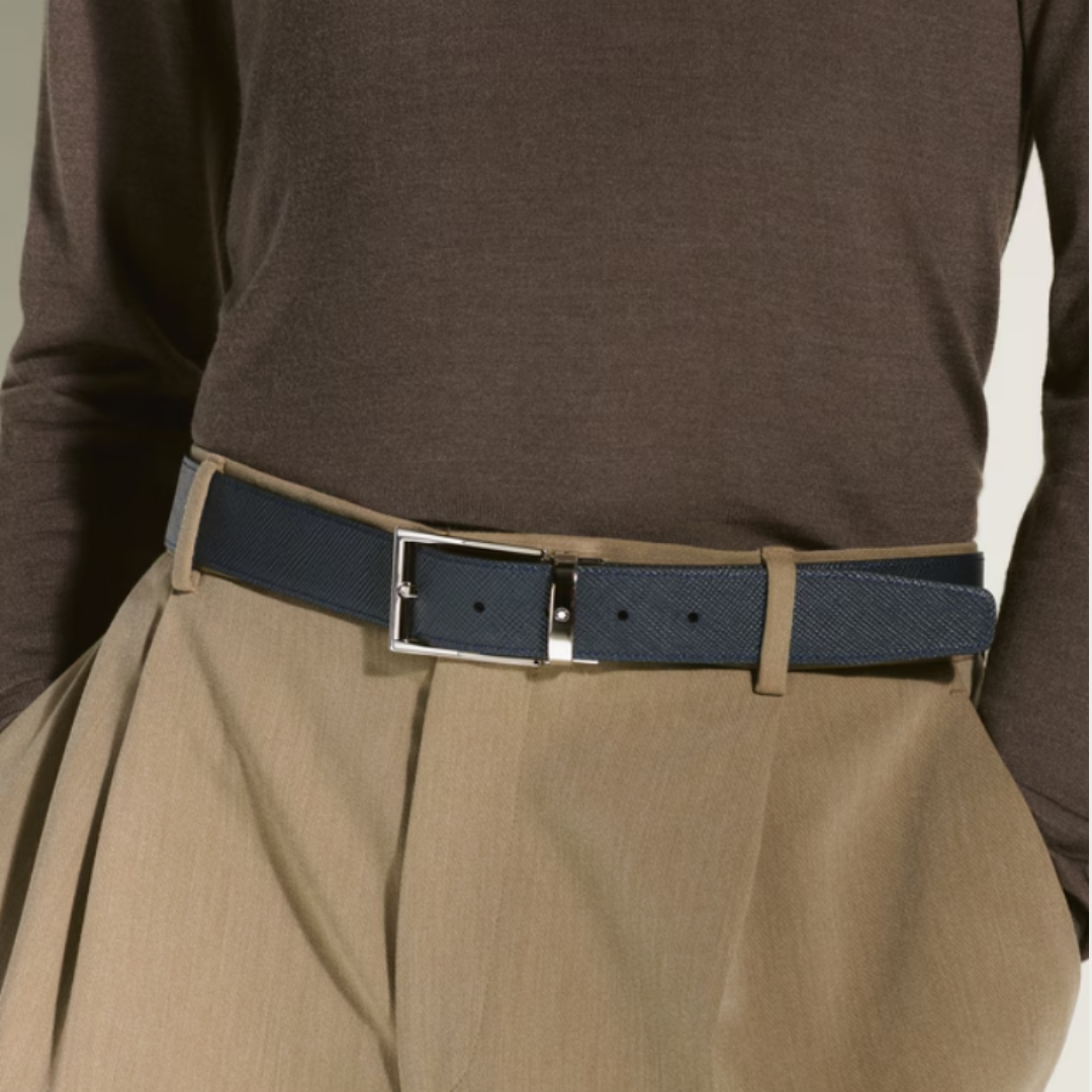 Montblanc Reversible Belt - Black&Blue
