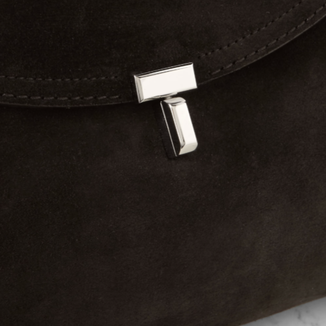 Toteme T-Lock Medium Bag - Dark Brown