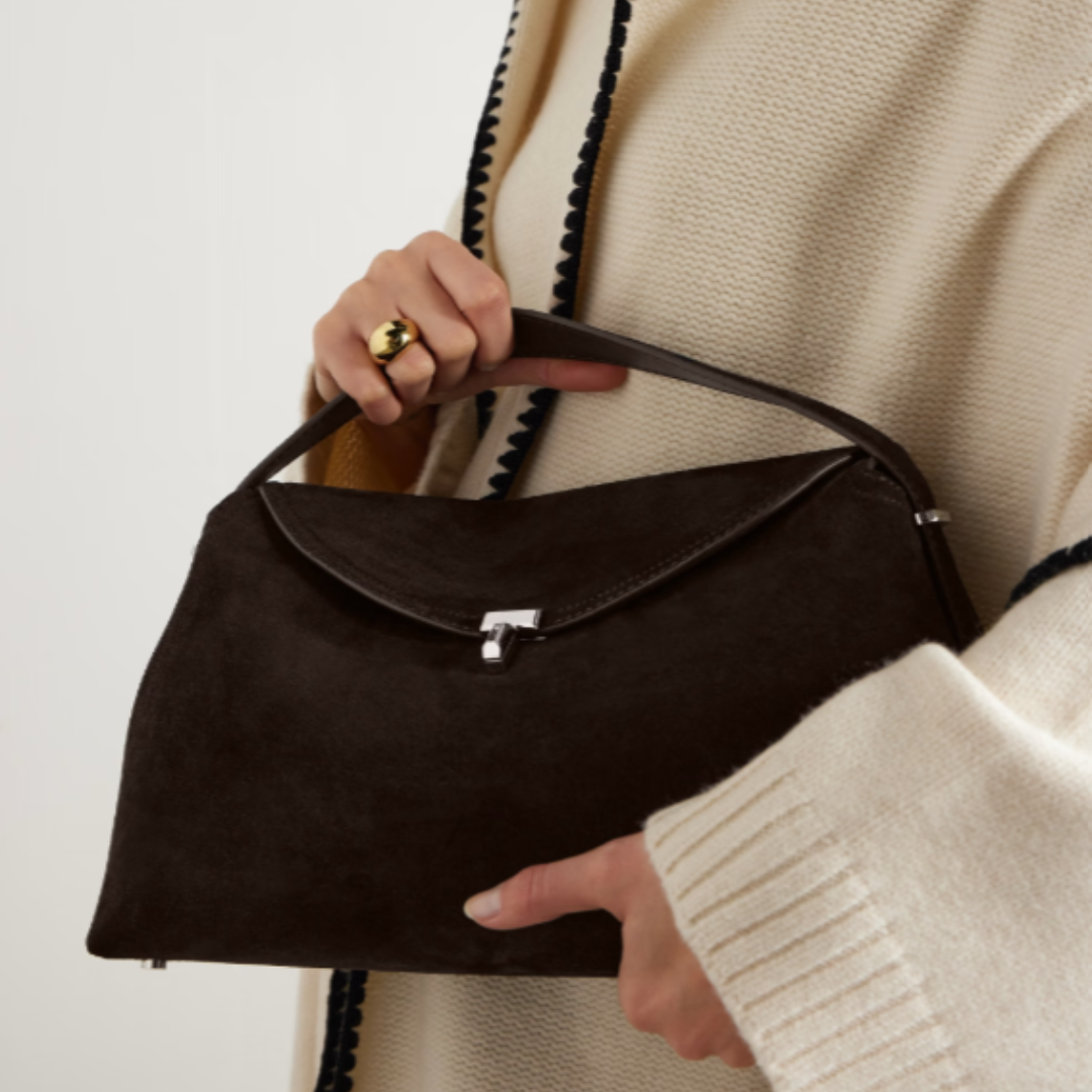 Toteme T-Lock Medium Bag - Dark Brown