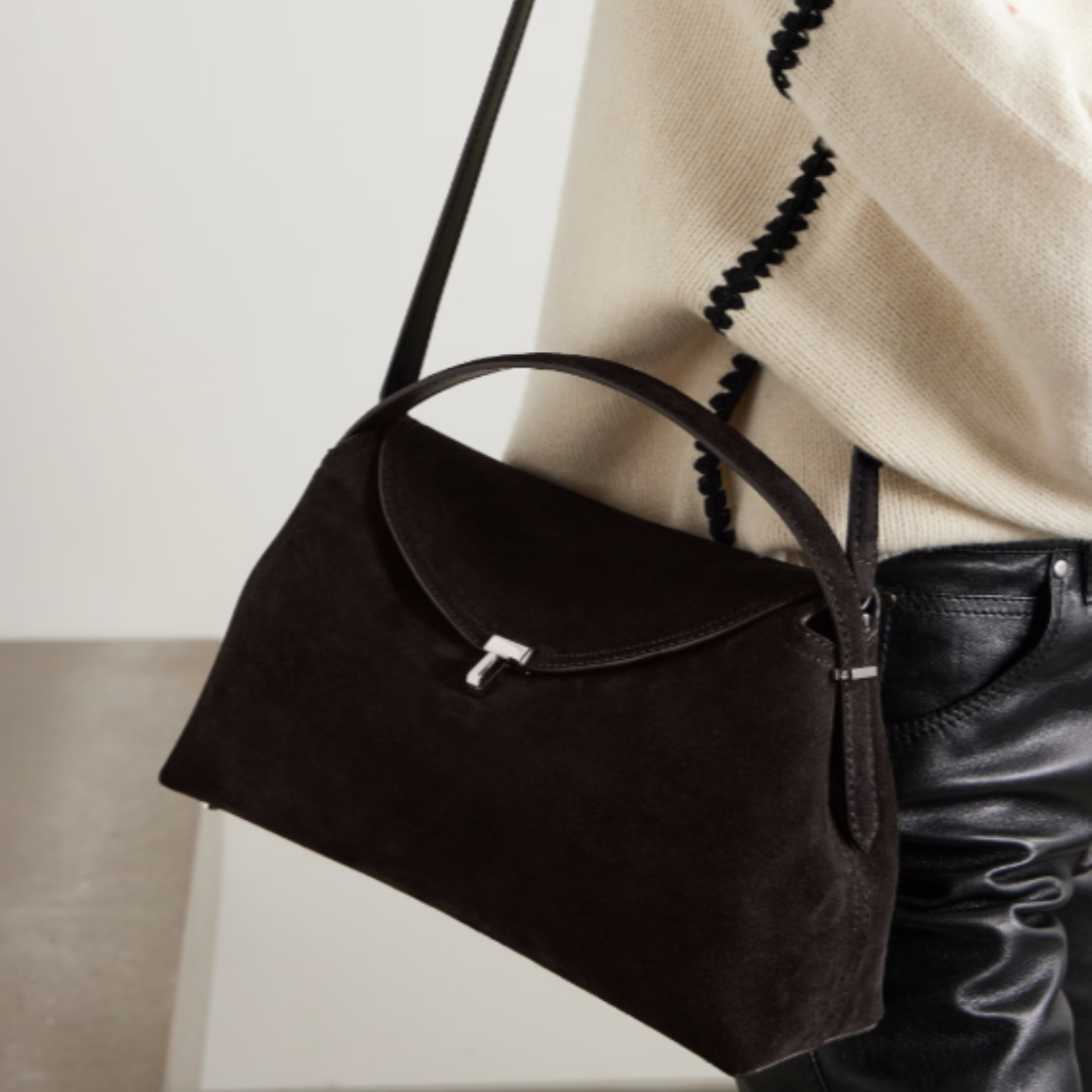Toteme T-Lock Medium Bag - Dark Brown