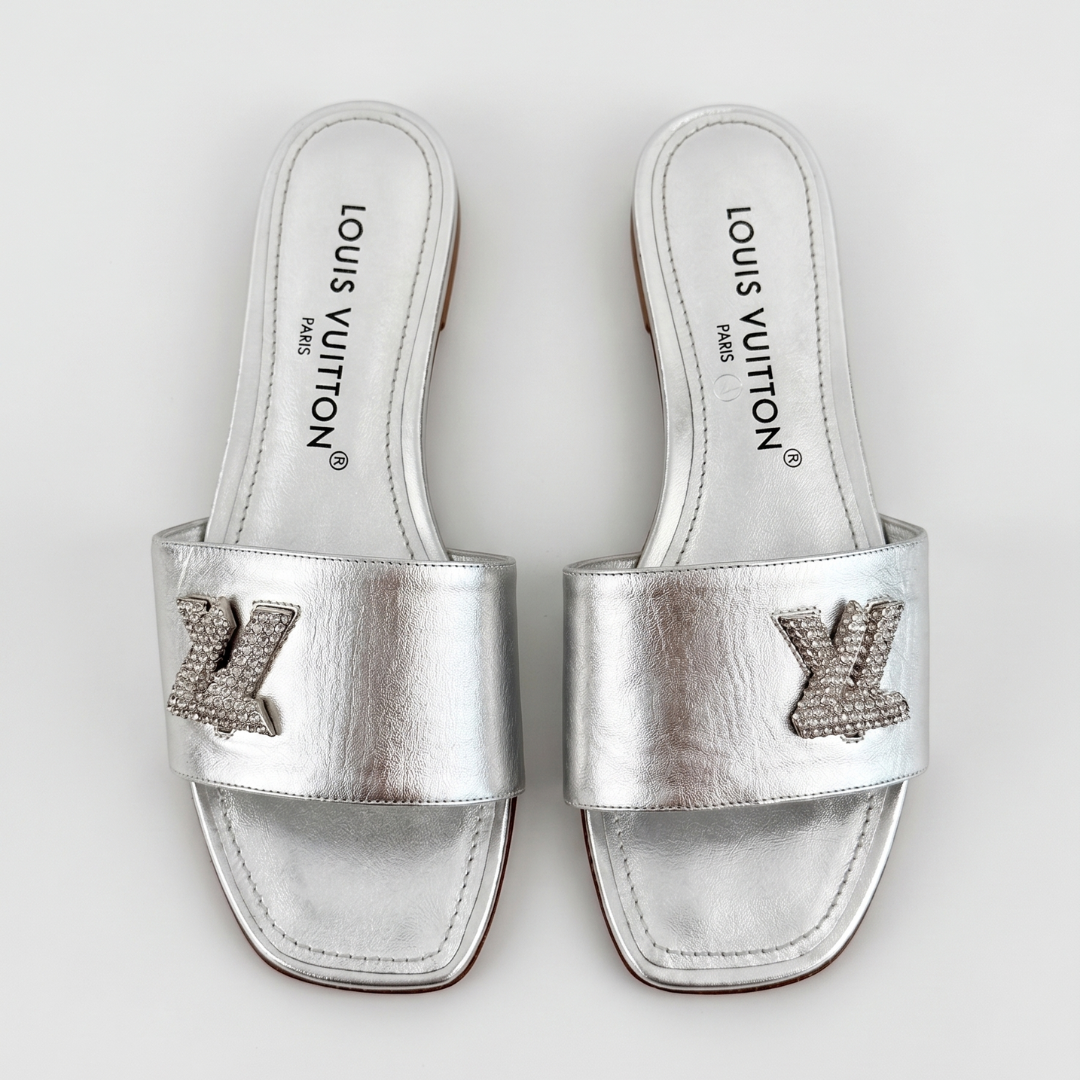 Louis Vuitton Shake Flat Mules - Argintiu