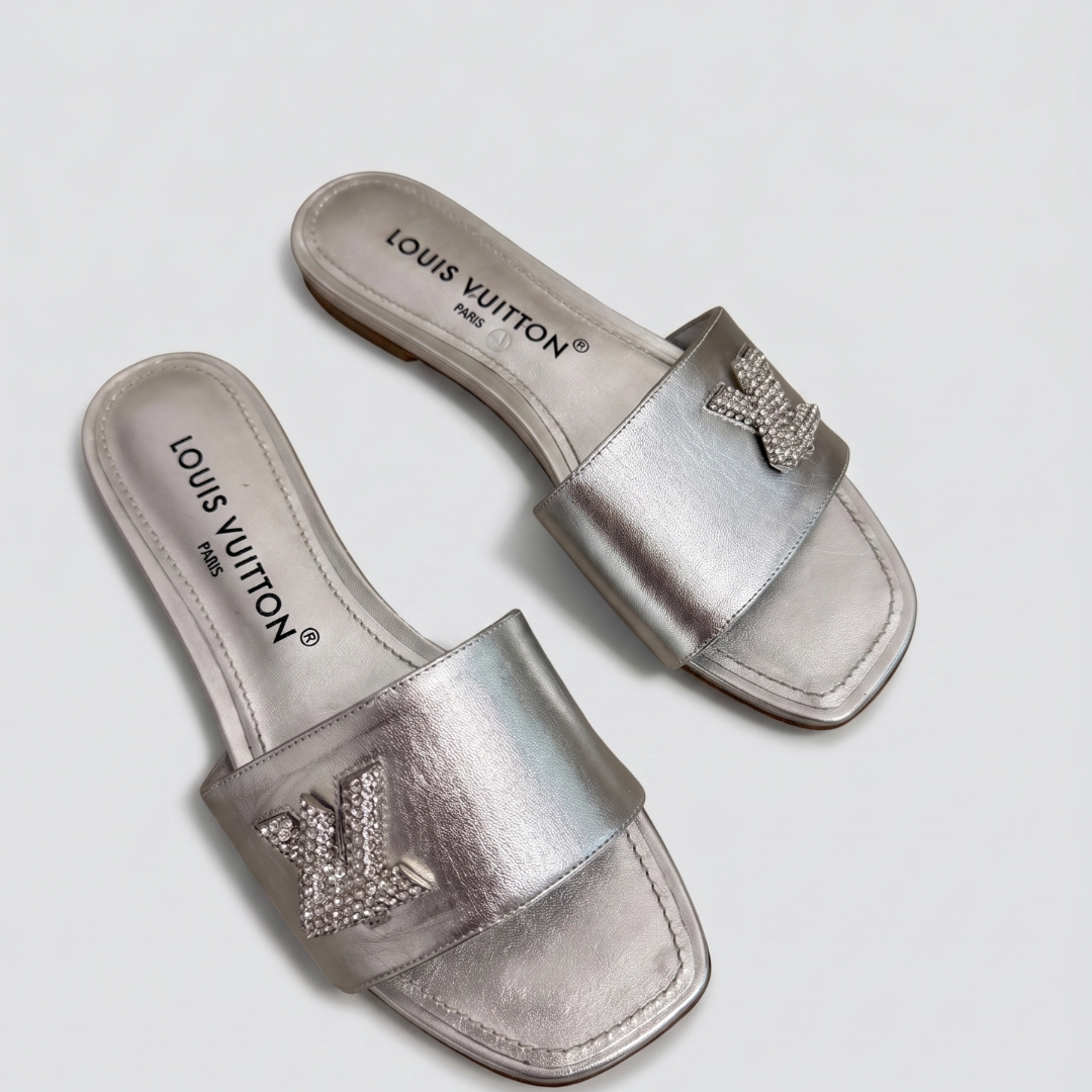 Louis Vuitton Shake Flat Mules - Argintiu