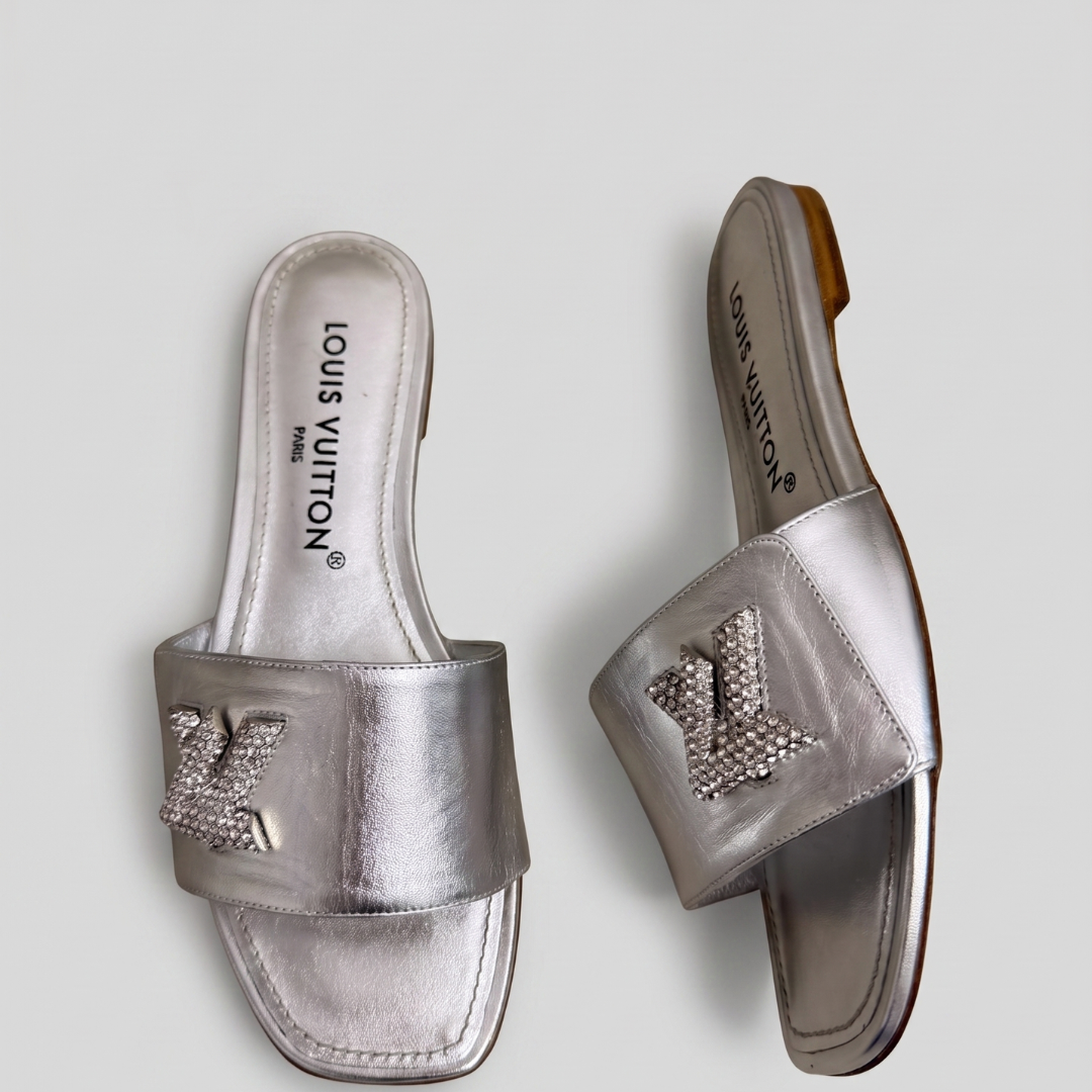 Louis Vuitton Shake Flat Mules - Argintiu