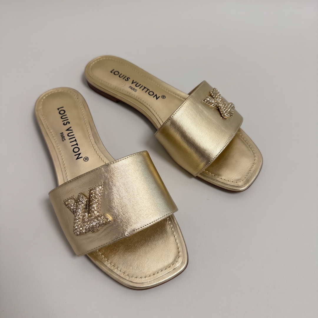 Louis Vuitton Shake Flat Mules - Auriu