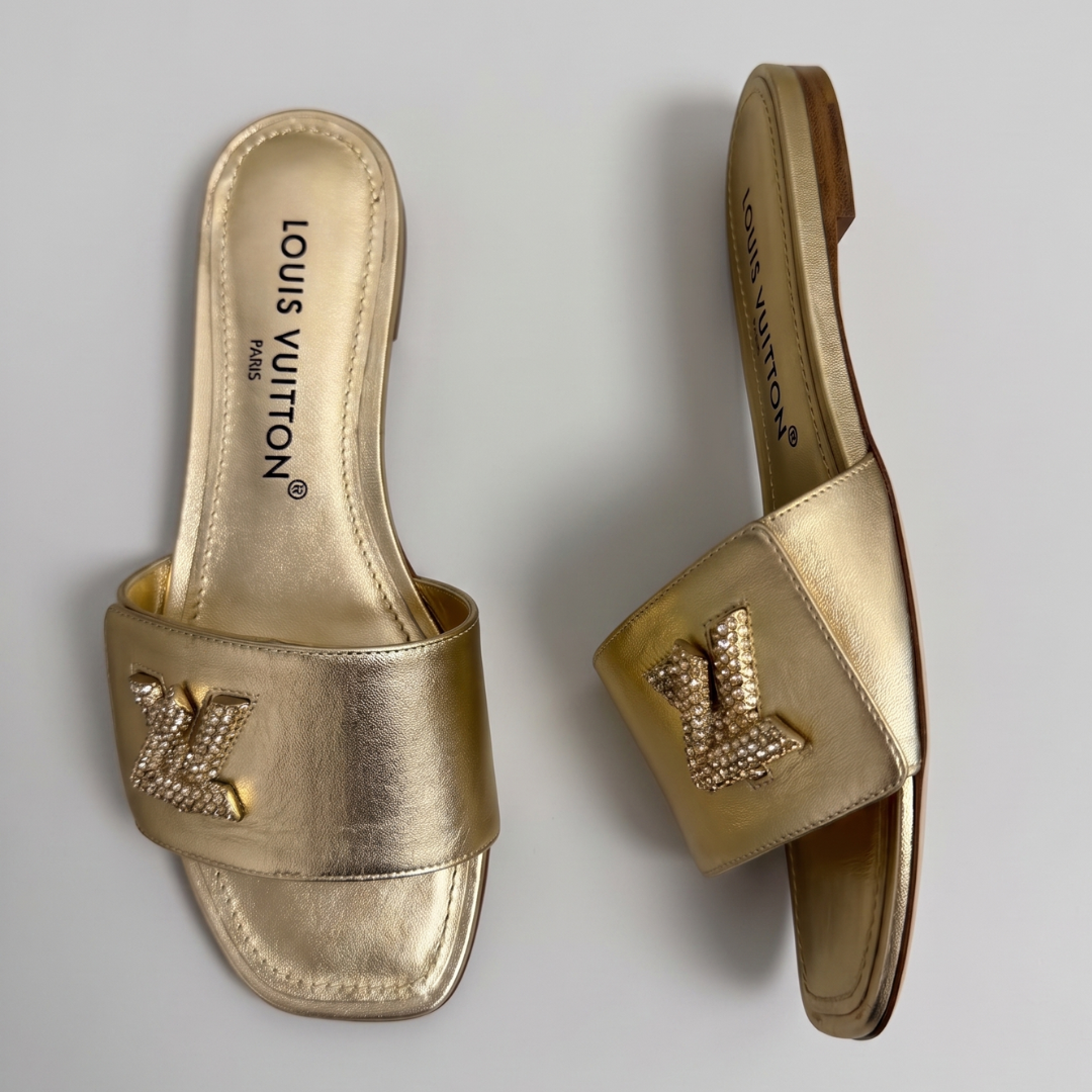 Louis Vuitton Shake Flat Mules - Auriu