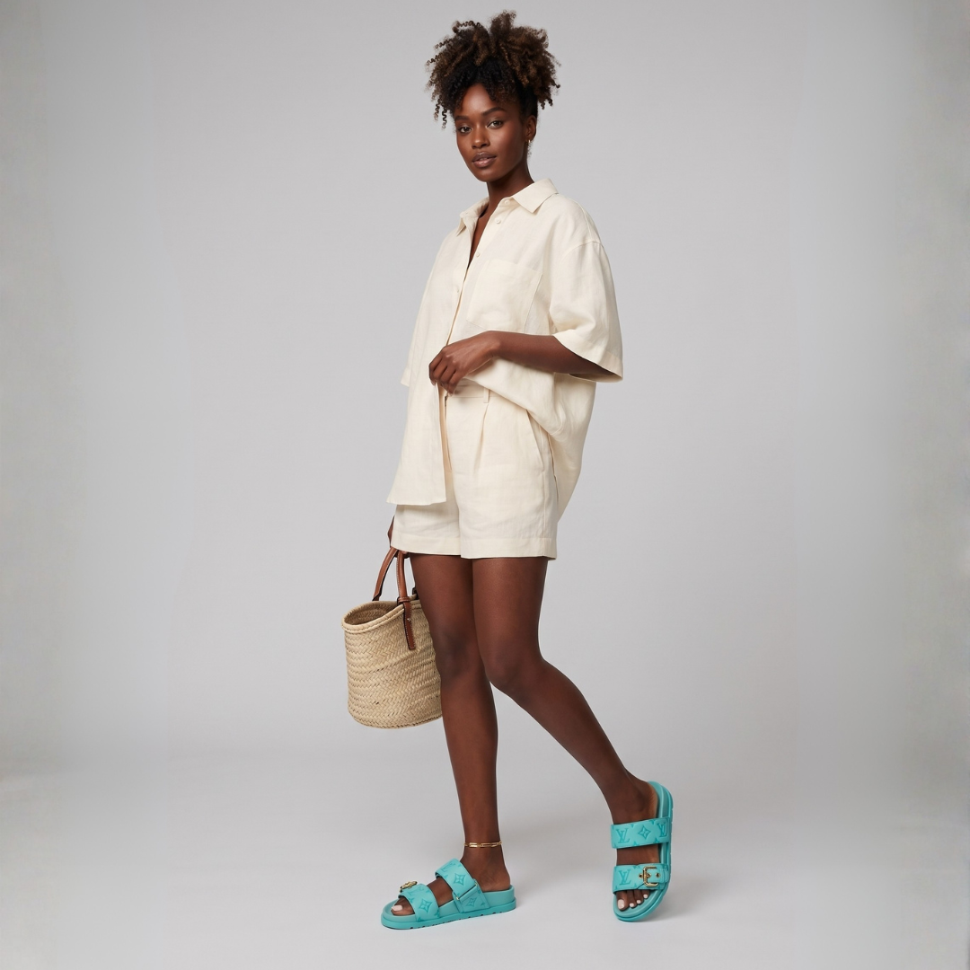 Louis Vuitton Bom Dia Mules - Turcoaz