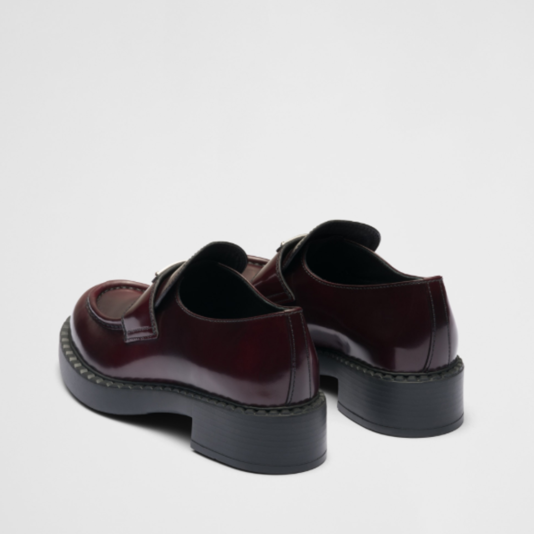 PRADA Chocolate Loafers - Burgundy