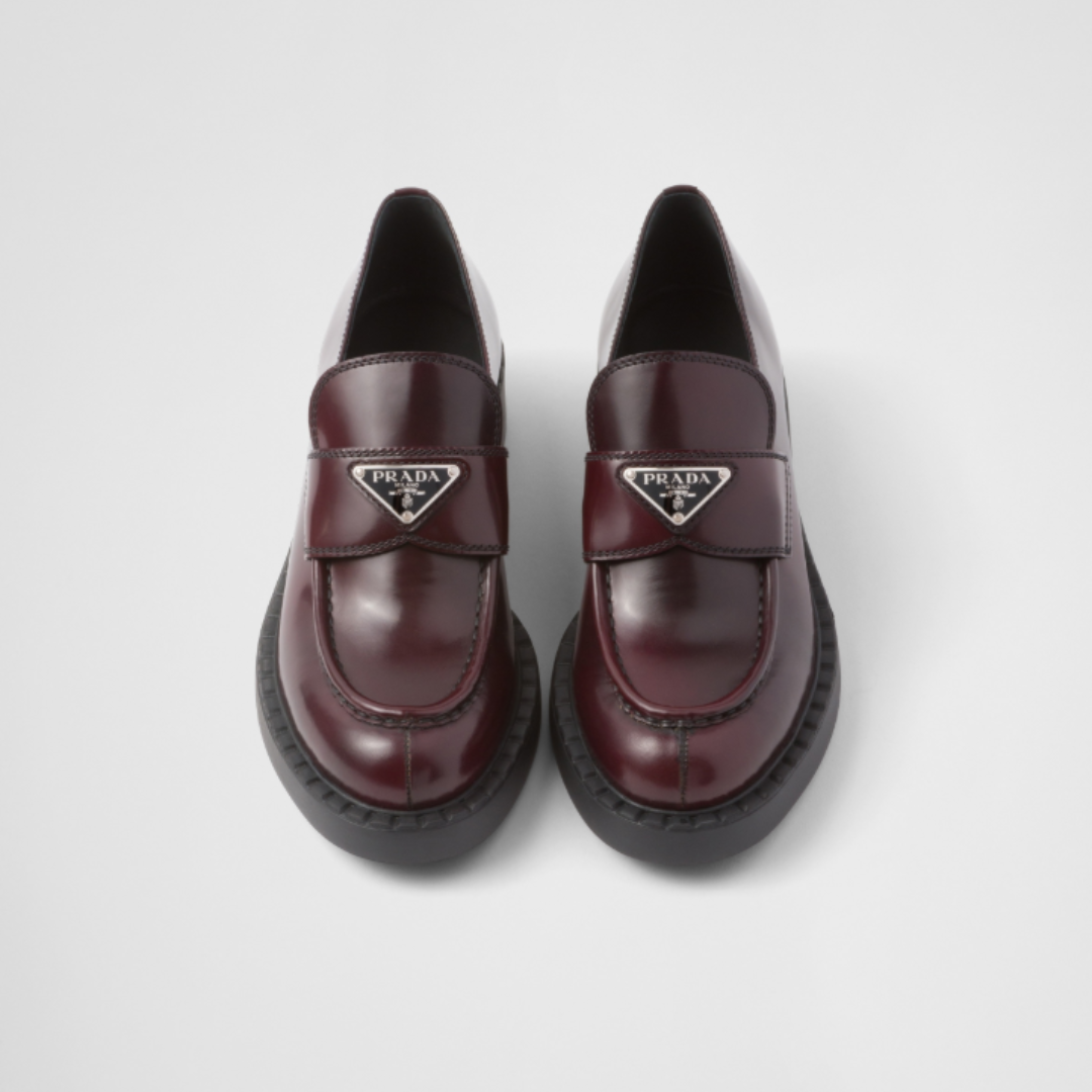 PRADA Chocolate Loafers - Burgundy