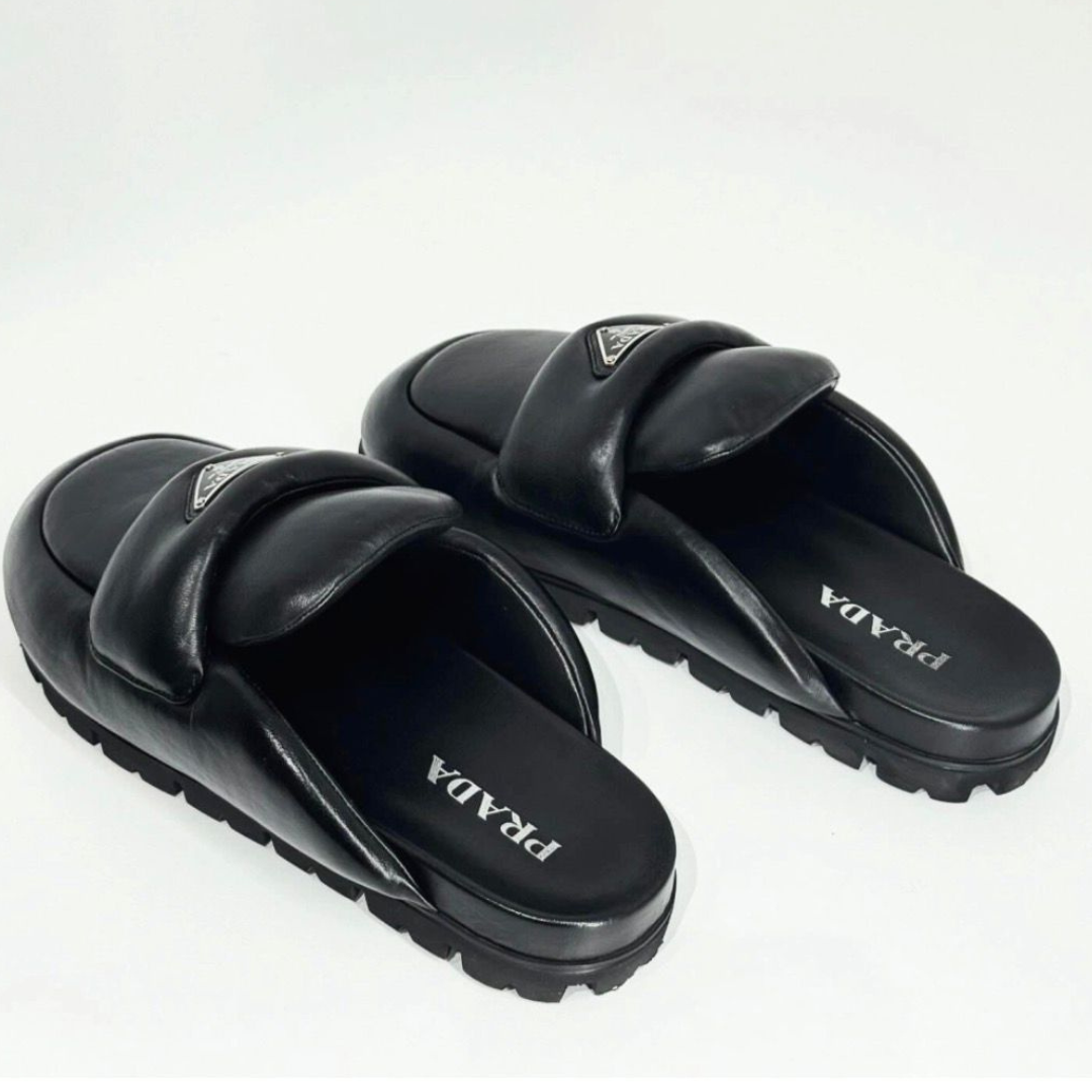 PRADA Soft Padded Nappa Leather - Negru