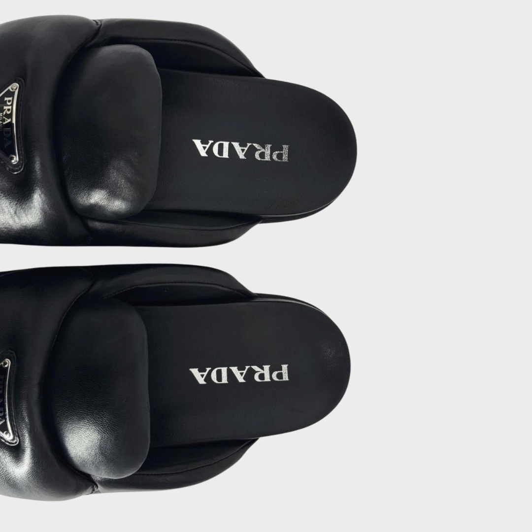 PRADA Soft Padded Nappa Leather - Negru