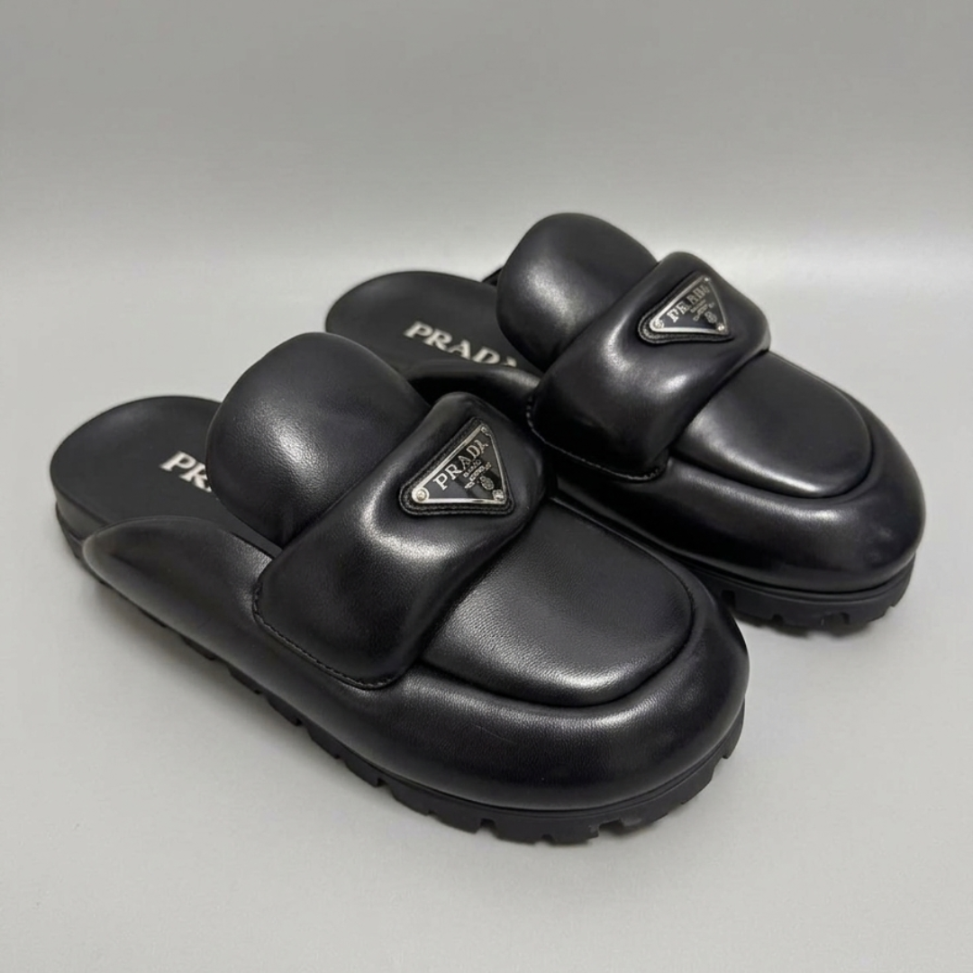 PRADA Soft Padded Nappa Leather - Negru