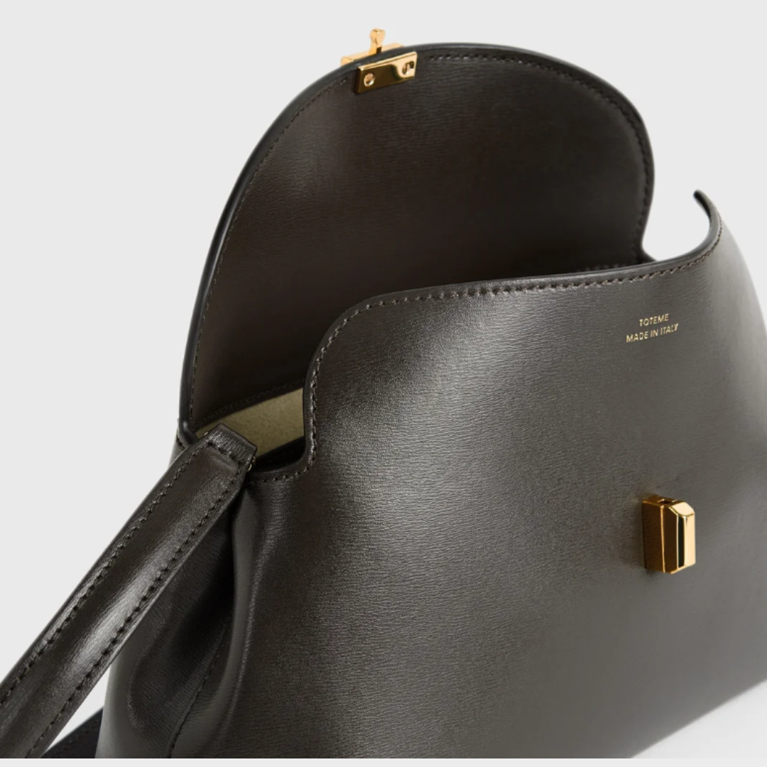 TOTEME T-Lock Small Bag - Maro Închis