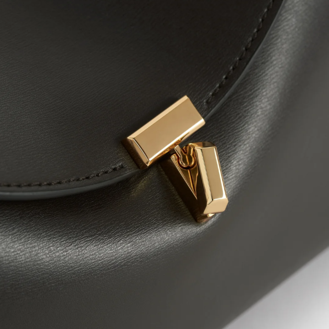 TOTEME T-Lock Small Bag - Maro Închis