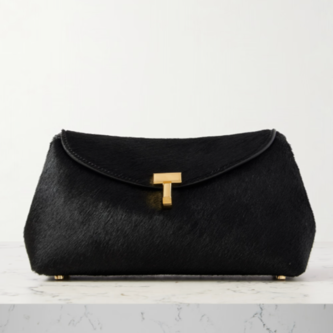 TOTEME T-Lock Clutch - Black