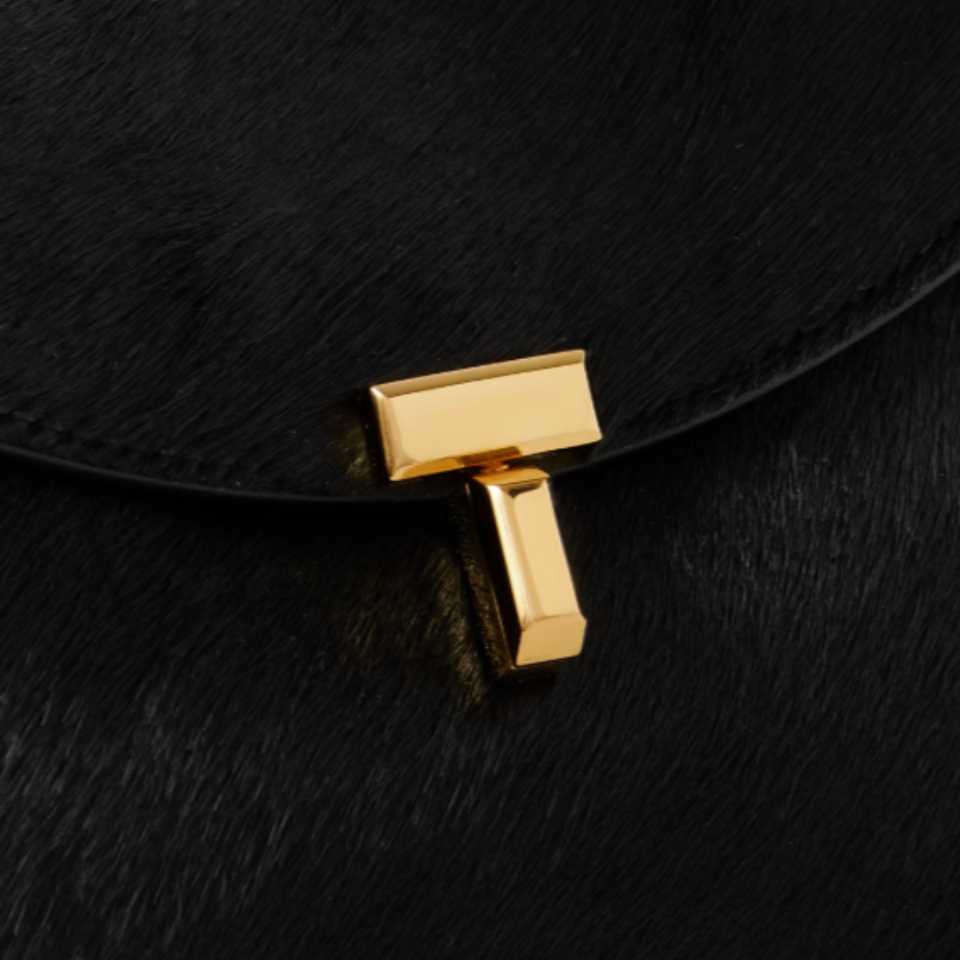 TOTEME T-Lock Clutch - Black