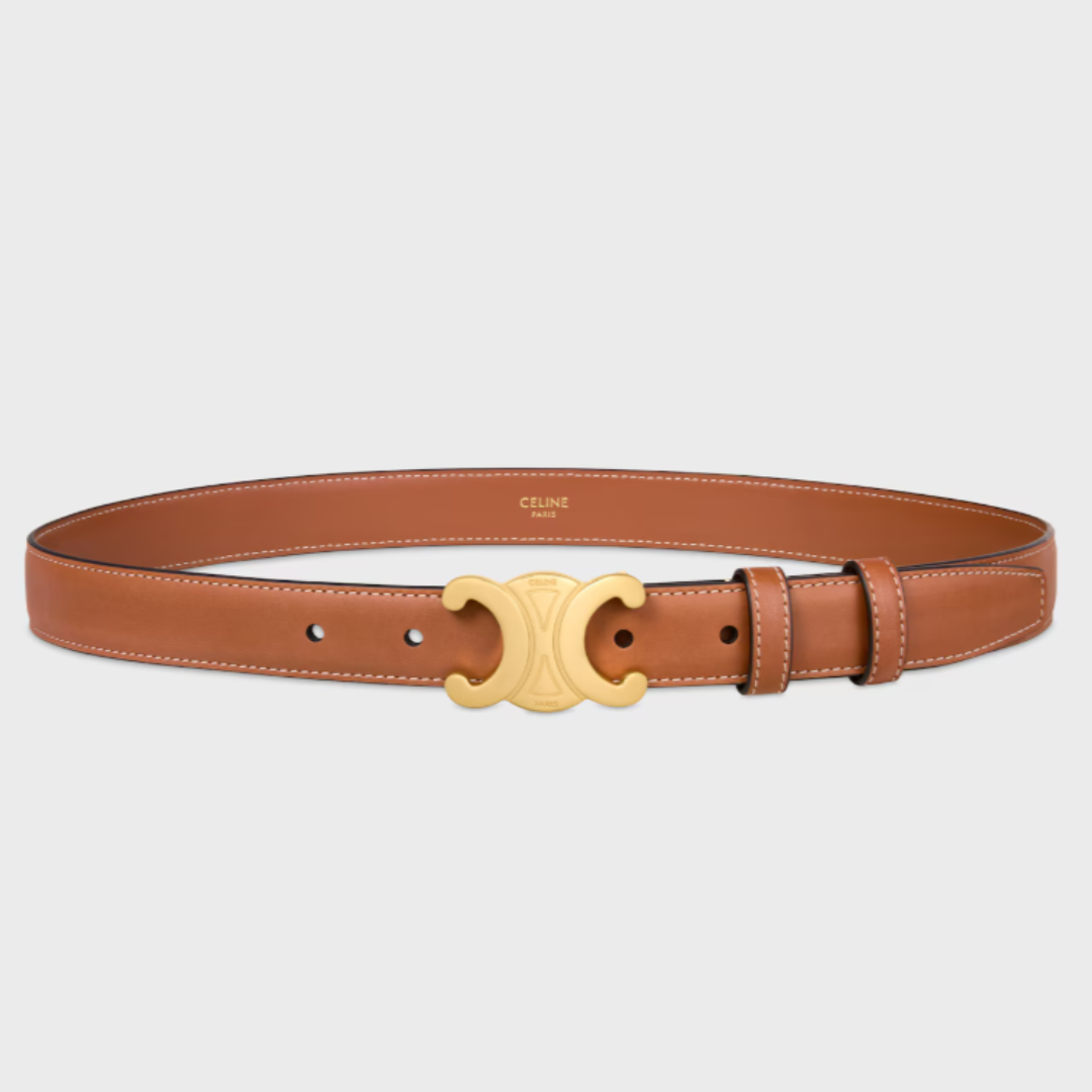 Celine Triomphe Belt 25mm - Tan