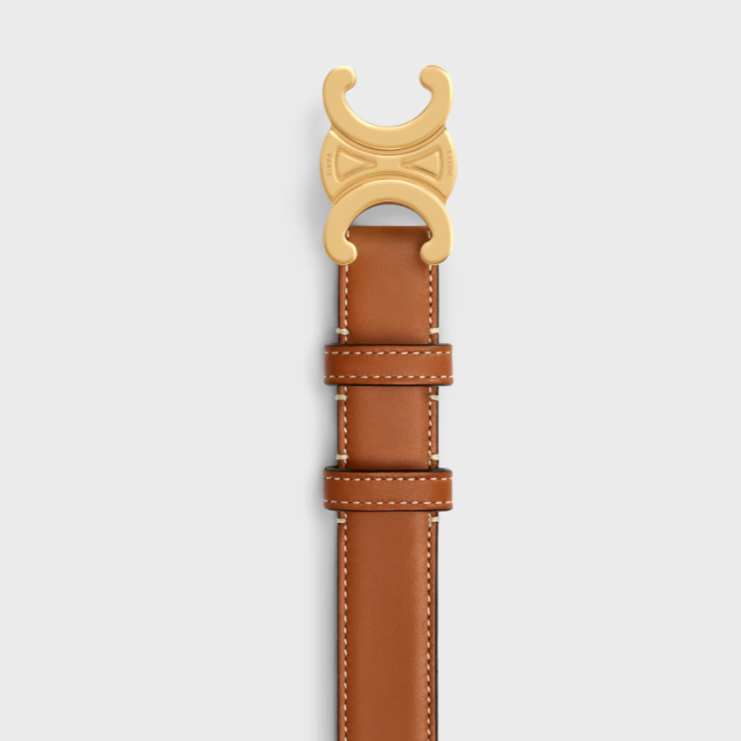 Celine Triomphe Belt 25mm - Tan