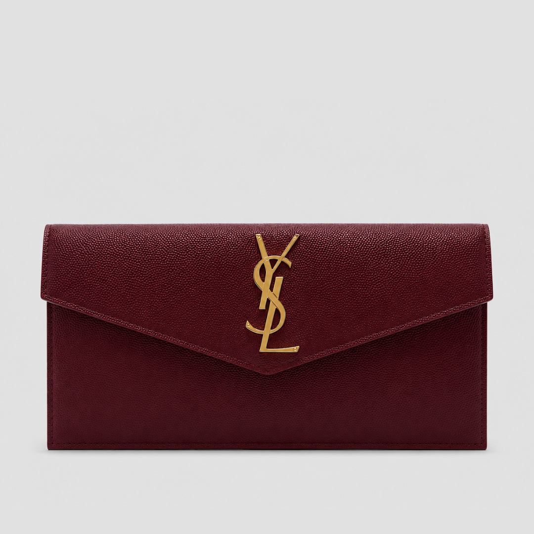 Saint Laurent Uptown Clutch - Burgundy