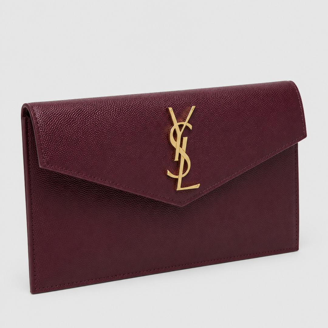 Saint Laurent Uptown Clutch - Burgundy