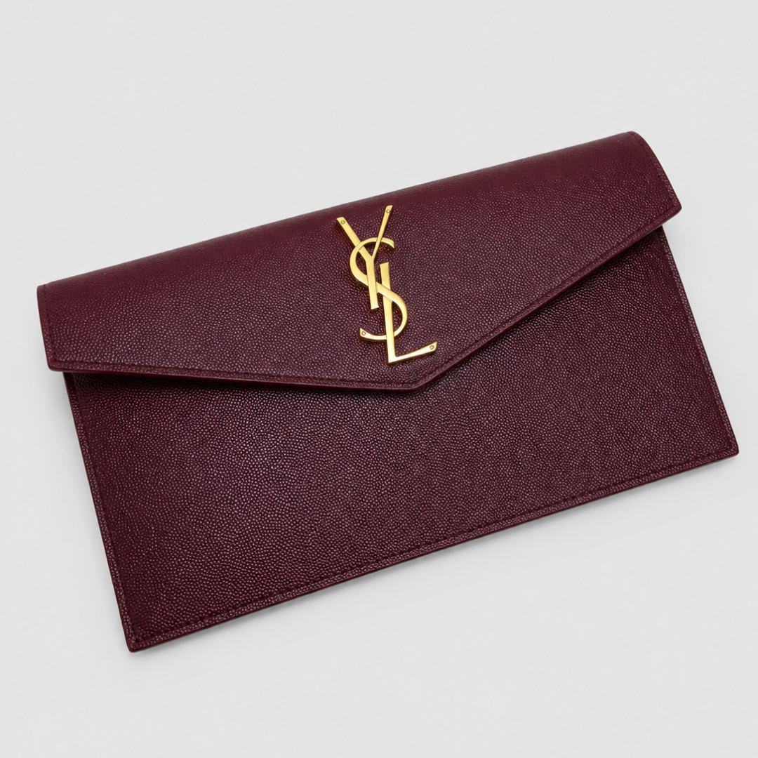 Saint Laurent Uptown Clutch - Burgundy