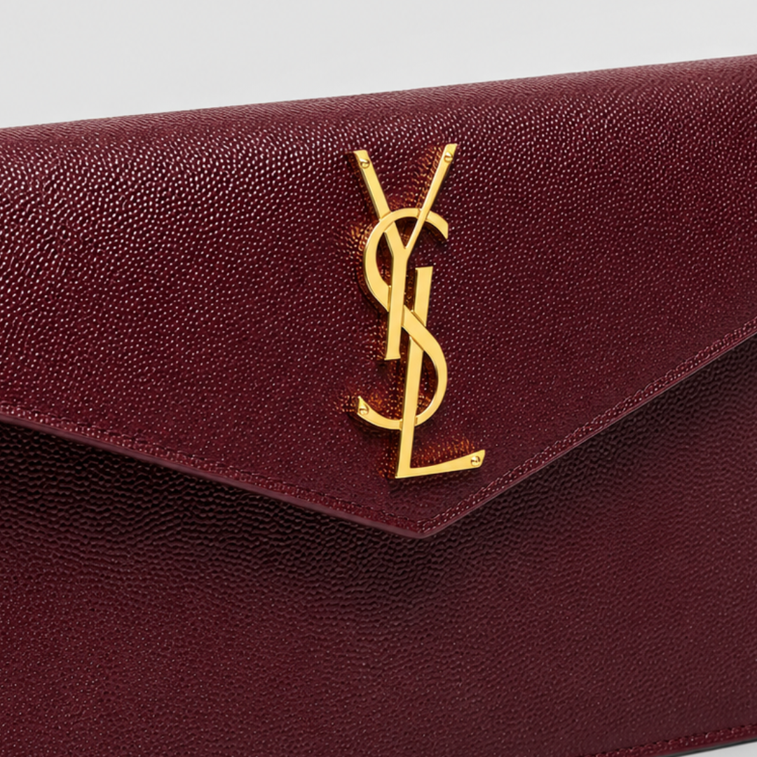 Saint Laurent Uptown Clutch - Burgundy