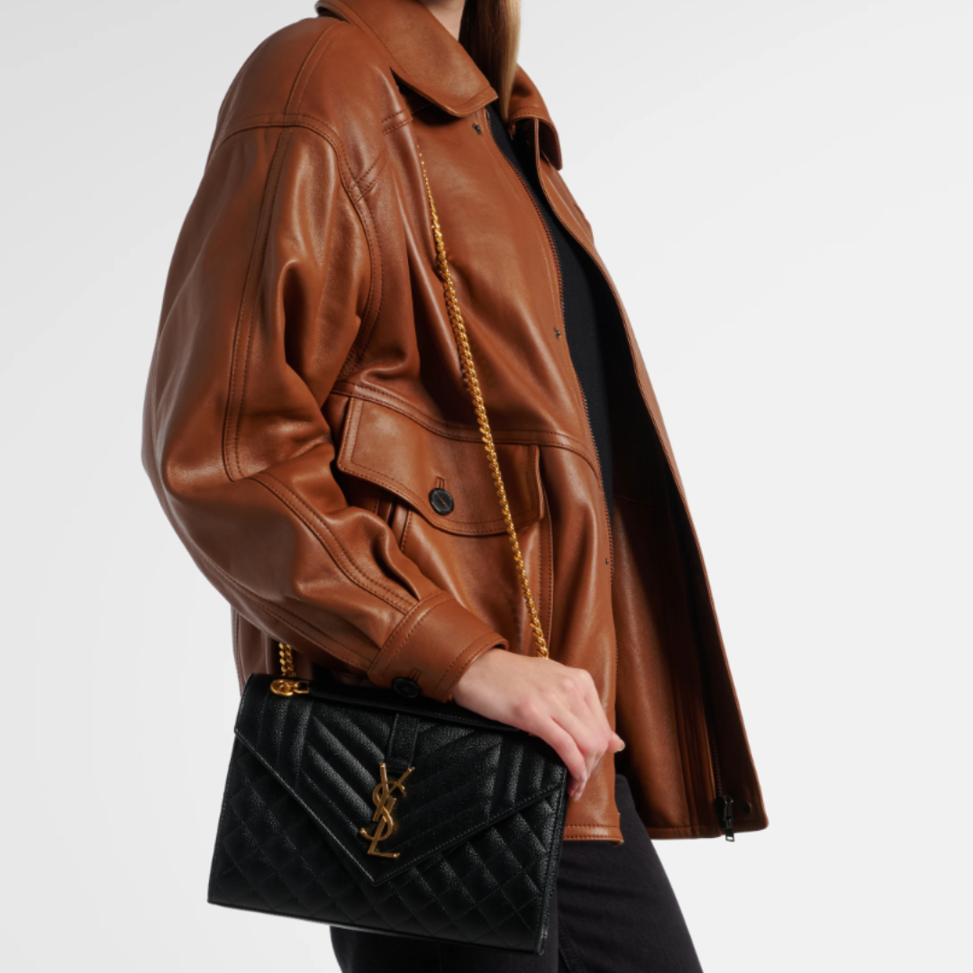 Saint Laurent Medium Envelope Bag - Negru