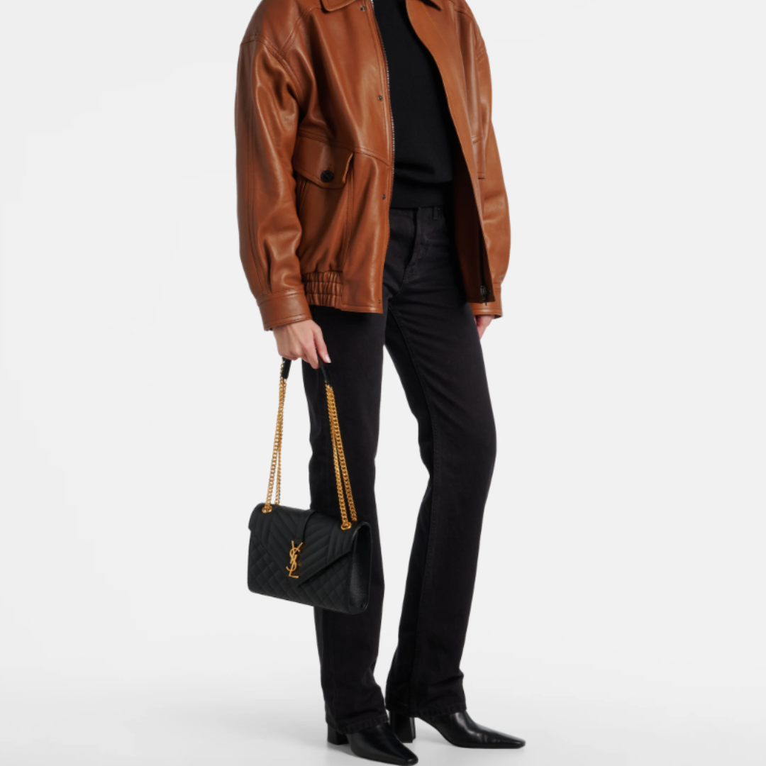 Saint Laurent Medium Envelope Bag - Negru