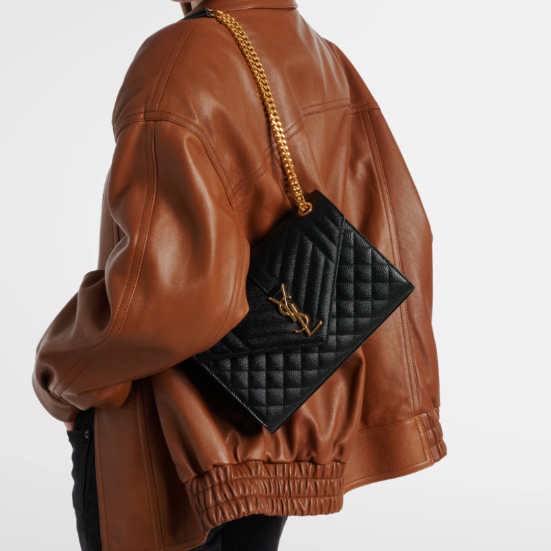Saint Laurent Medium Envelope Bag - Black