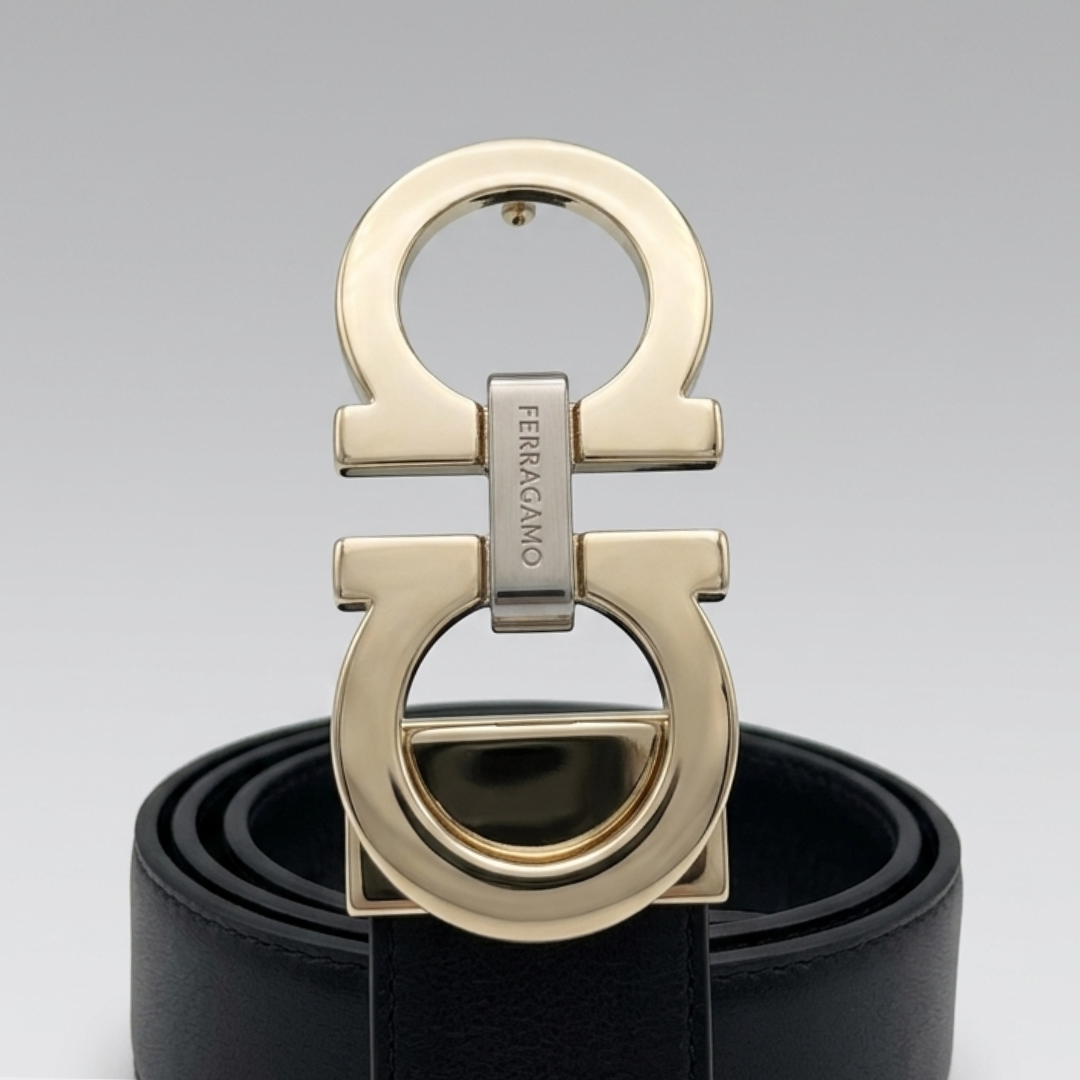 Ferragamo Gancini Belt - Black&Brown