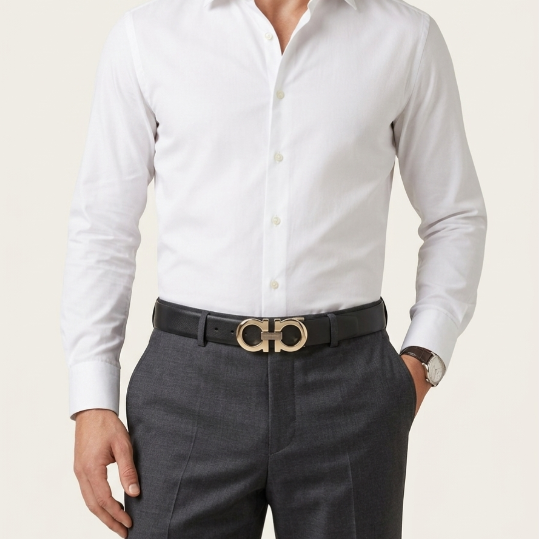 Ferragamo Gancini Belt - Black&Brown