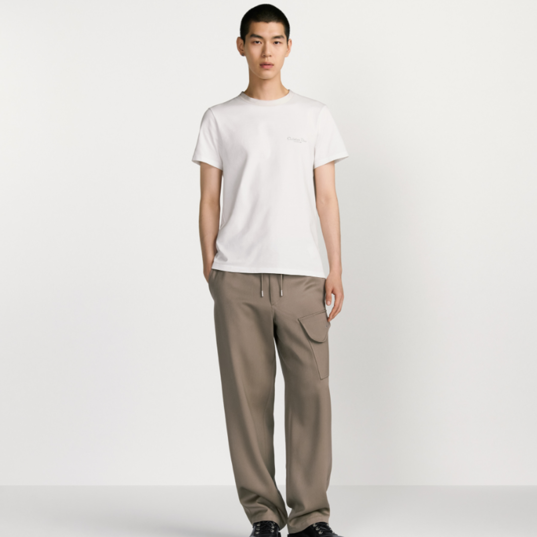 Christian Dior Embroidery T-shirt - White