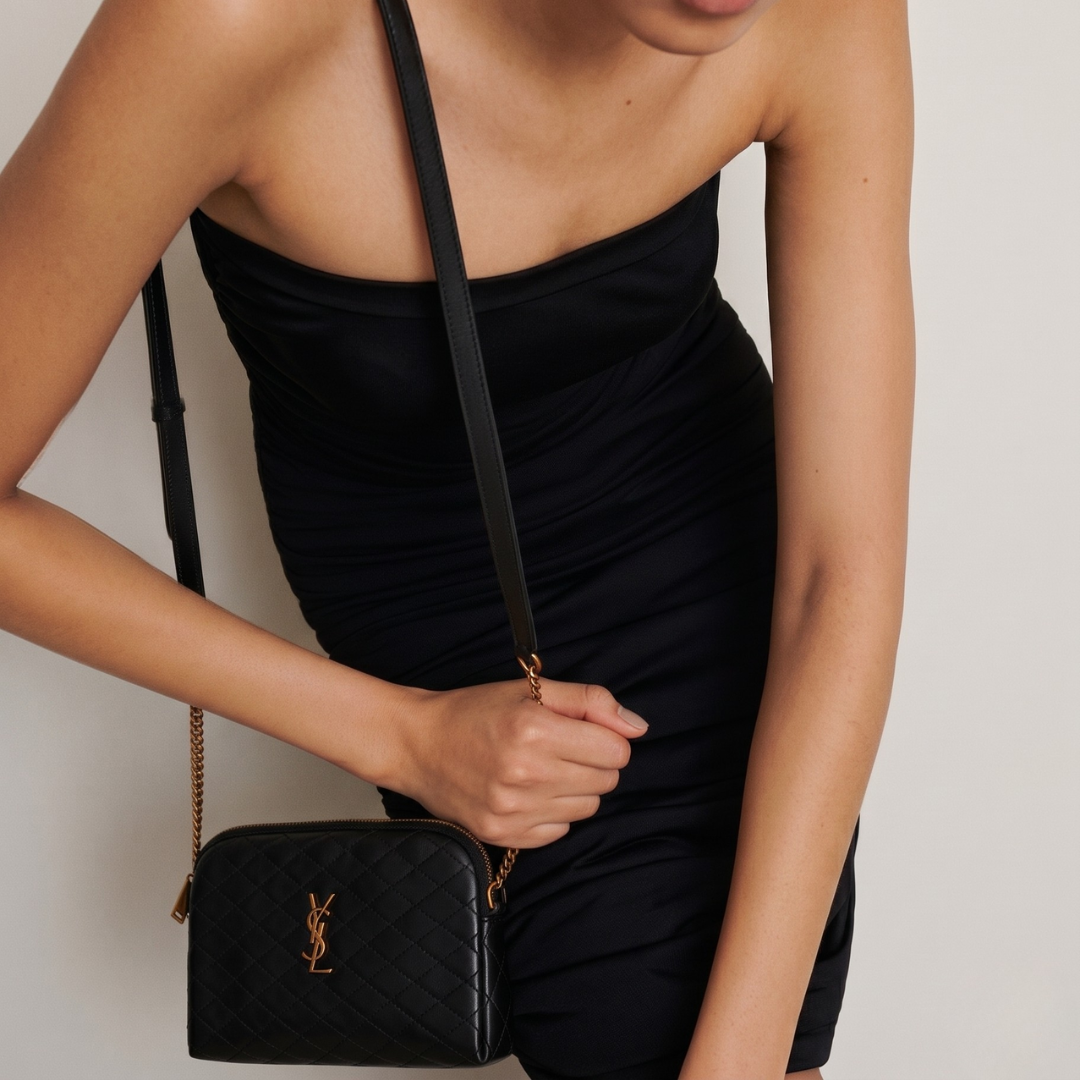 Saint Laurent Gaby Zippered Pouch - Black