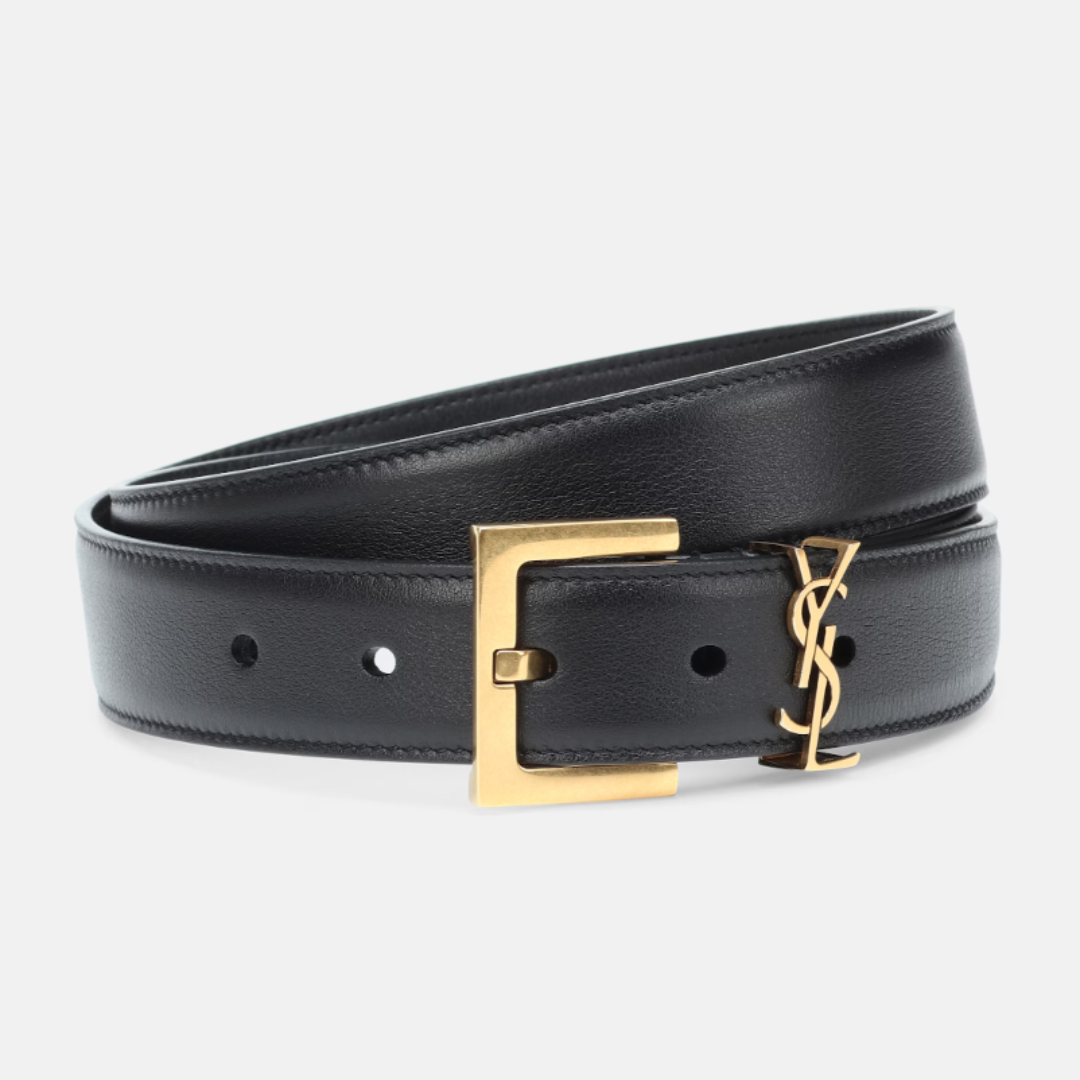 Saint Laurent Cassandre Belt - Black